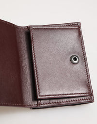 Dolce & Gabbana Dolce & Gabbana Leather Embossed Logo Trifold Men Card Holder Dark Men's Brown