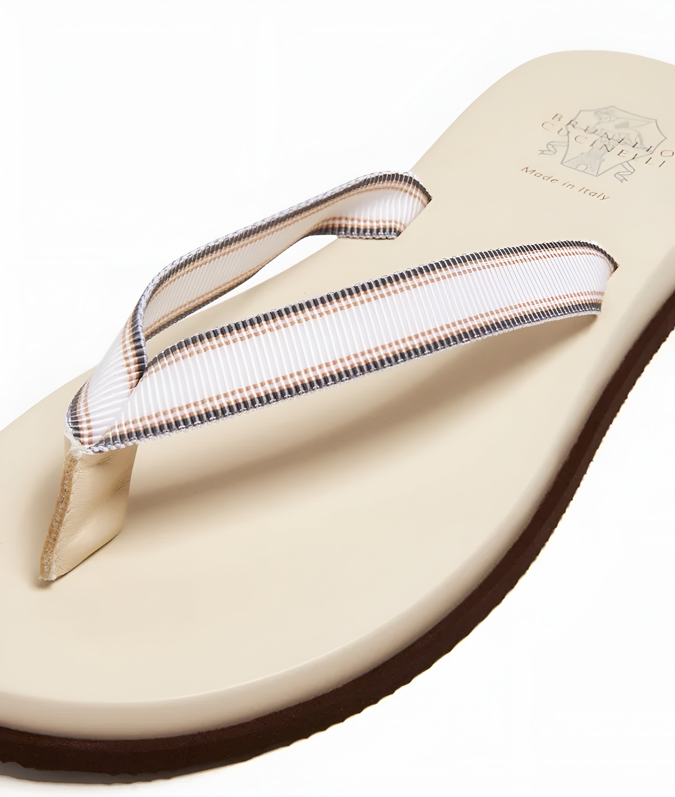 BRUNELLO CUCINELLI MENS SLIPPERS IN BEIGE