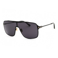 Tom Ford Tom Ford Sunglasses Shield Full Rim, Shiny Black Frame and Smoke Lens FT117301A