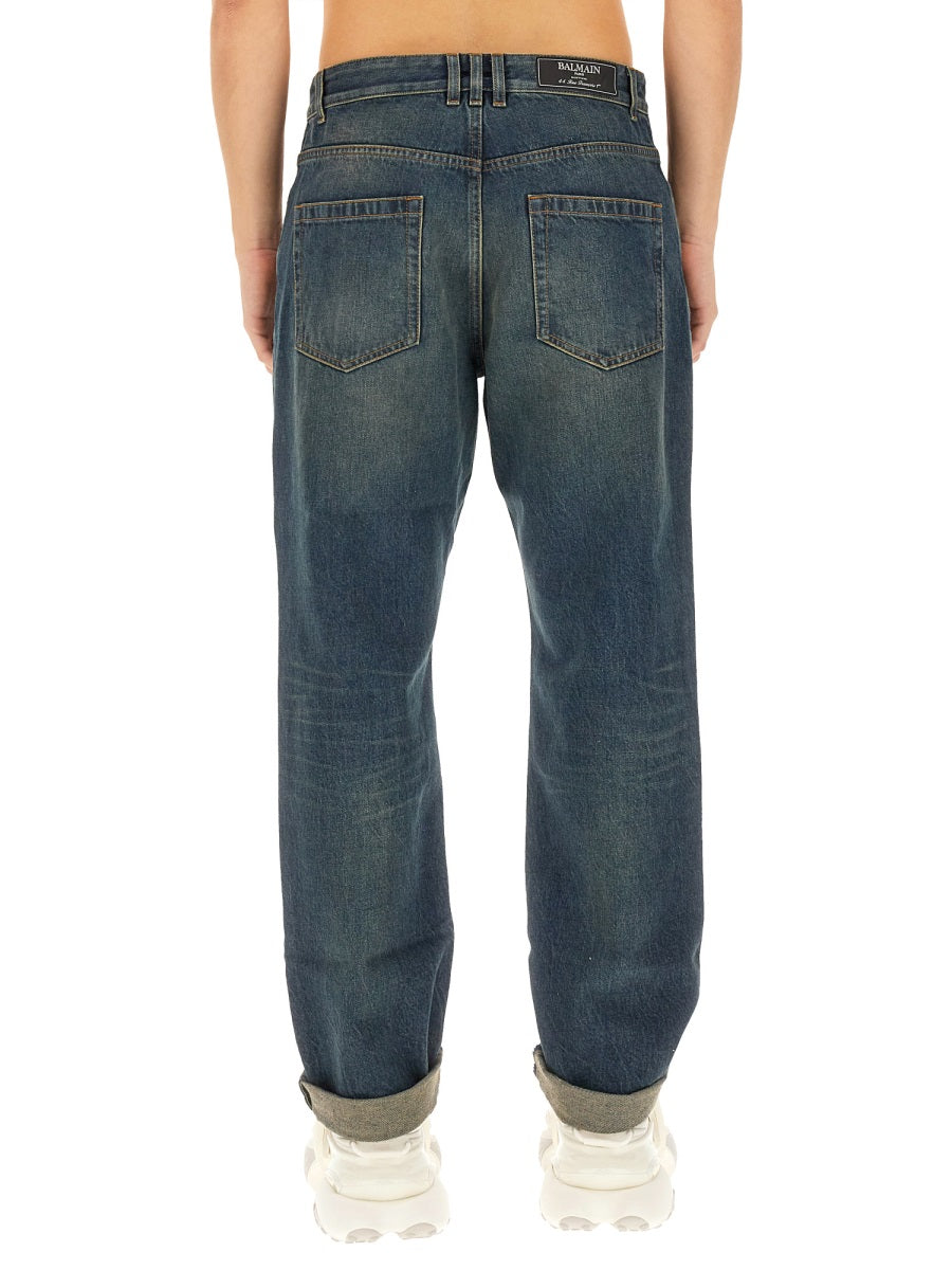 Balmain Men Jeans In Denim