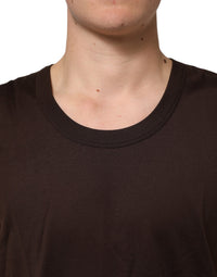 Dolce & Gabbana Brown Cotton Sleeveless Underwear Men Tank Men's Top