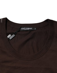 Dolce & Gabbana Brown Cotton Sleeveless Underwear Men Tank Men's Top
