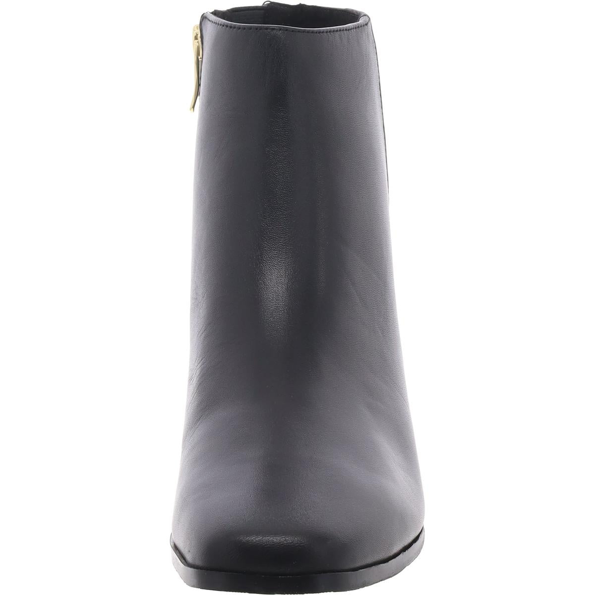 Sidney Womens Zipper Leather Booties