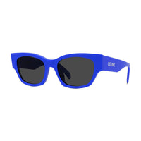 Celine Sunglasses Square Full Rim, Shiny Light Brown Frame and Smoke Lens CL40197U39A