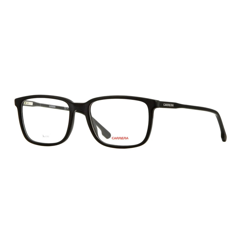 Carrera Carrera Eyeglasses Rectangle Full Rim, Matte Black Frame and Clear Demo Lenses Lens CARRERA254000300