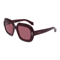 Salvatore Ferragamo Salvatore Ferragamo Sunglasses Square Full Rim, Burgundy Frame and Purple Lens SF2068SE606