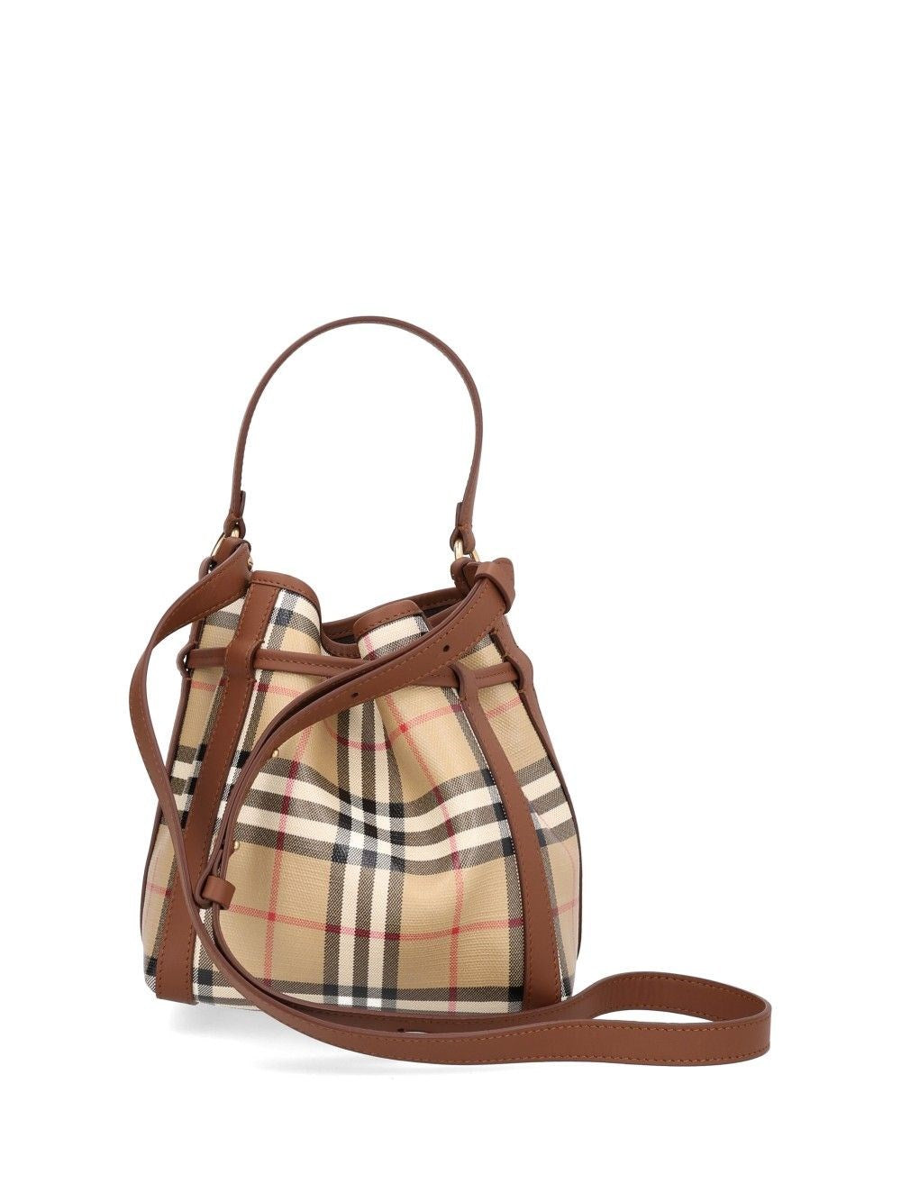 Burberry Women Mini Check Bucket Bag