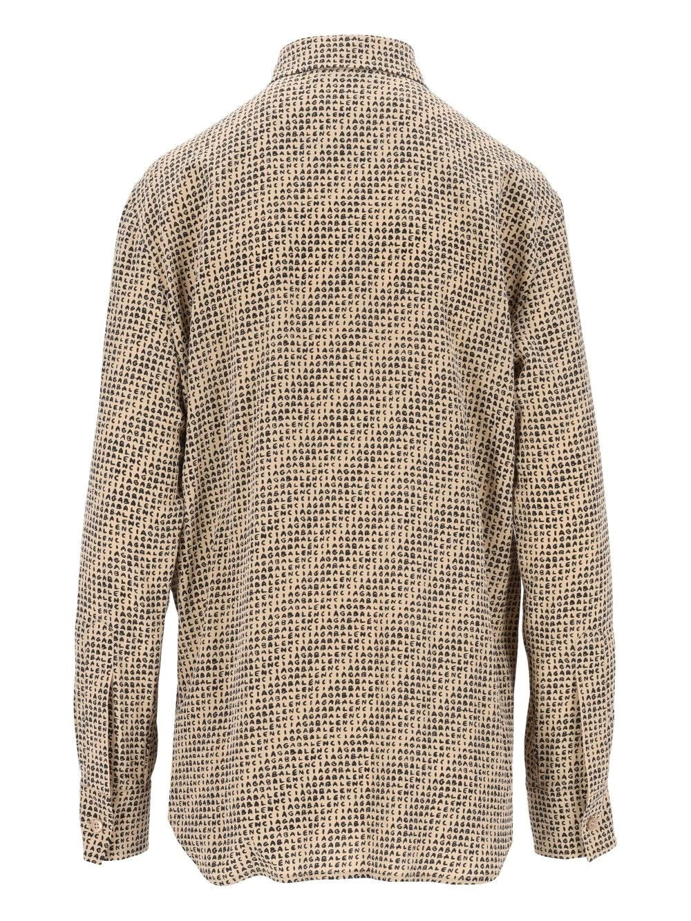 Balenciaga Women Monogram Shirt In Silk Crêpe