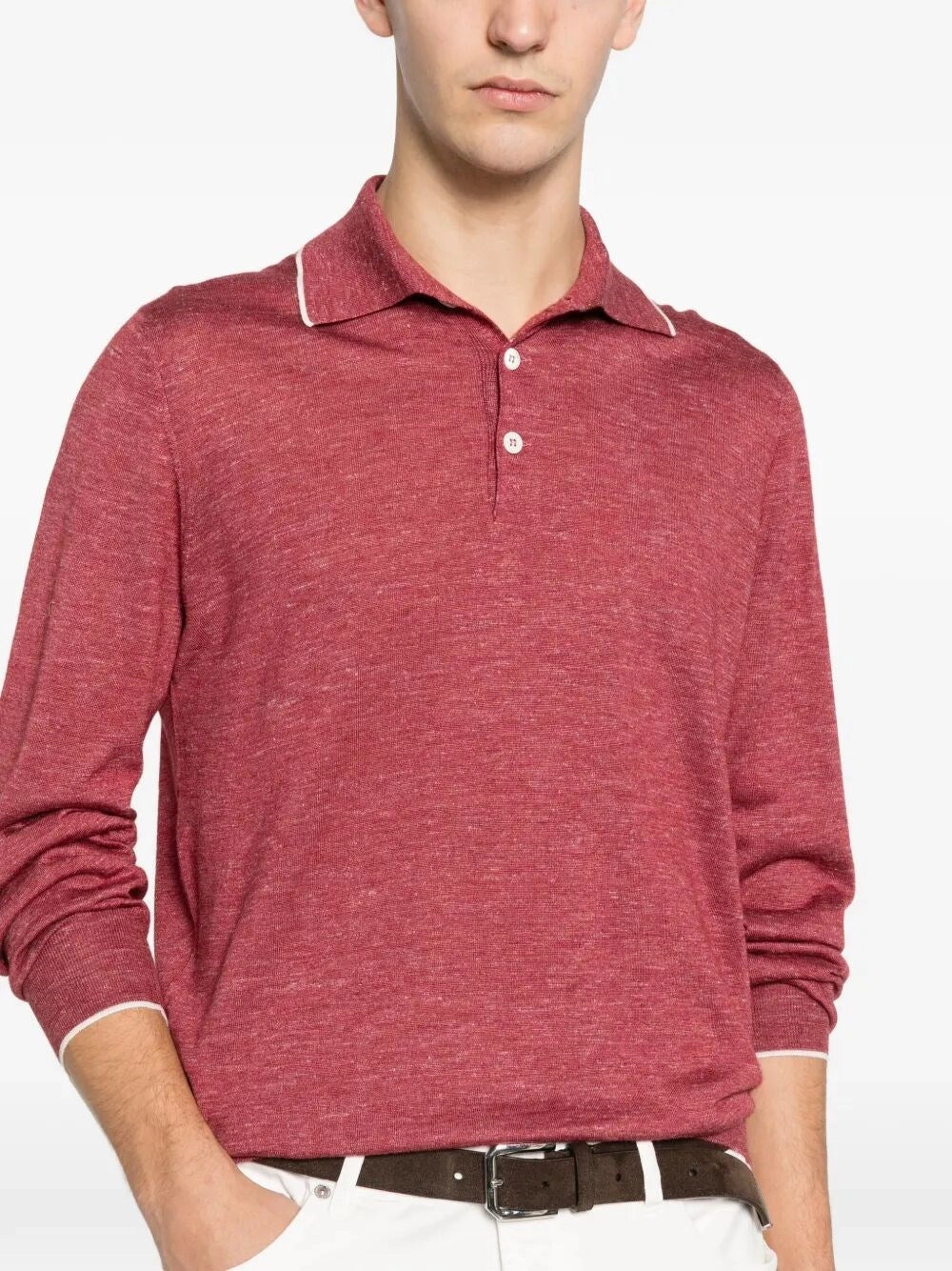 Brunello Cucinelli Men Long Sleeve Polo