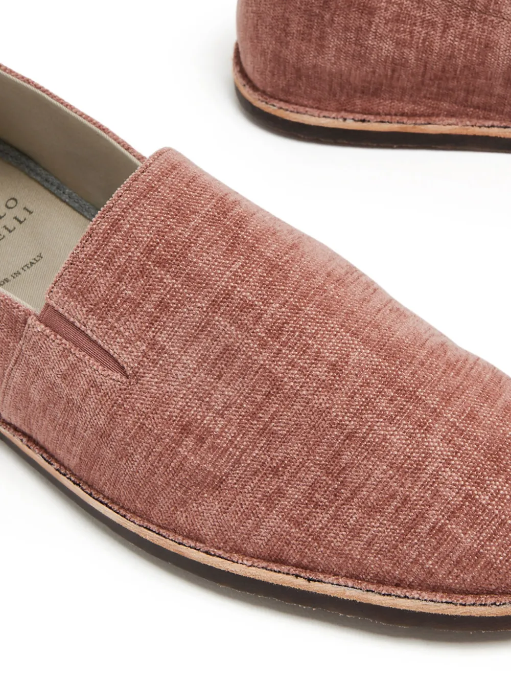 Brunello Cucinelli Textured Linen Blend Slip-On Espadrilles