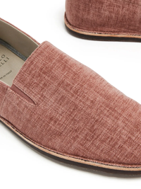 Brunello Cucinelli Textured Linen Blend Slip-On Espadrilles
