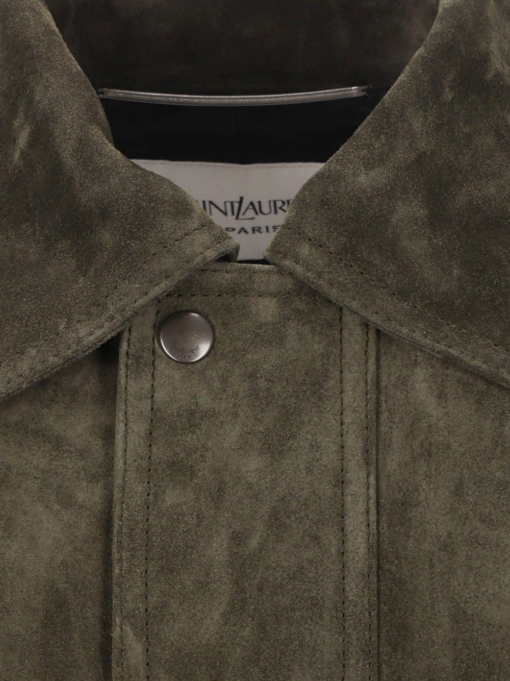 Saint Laurent Men Vintage Split Leather Bomber Jacket