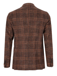 Tagliatore Men Wool And Silk Prince Of Wales Blazer