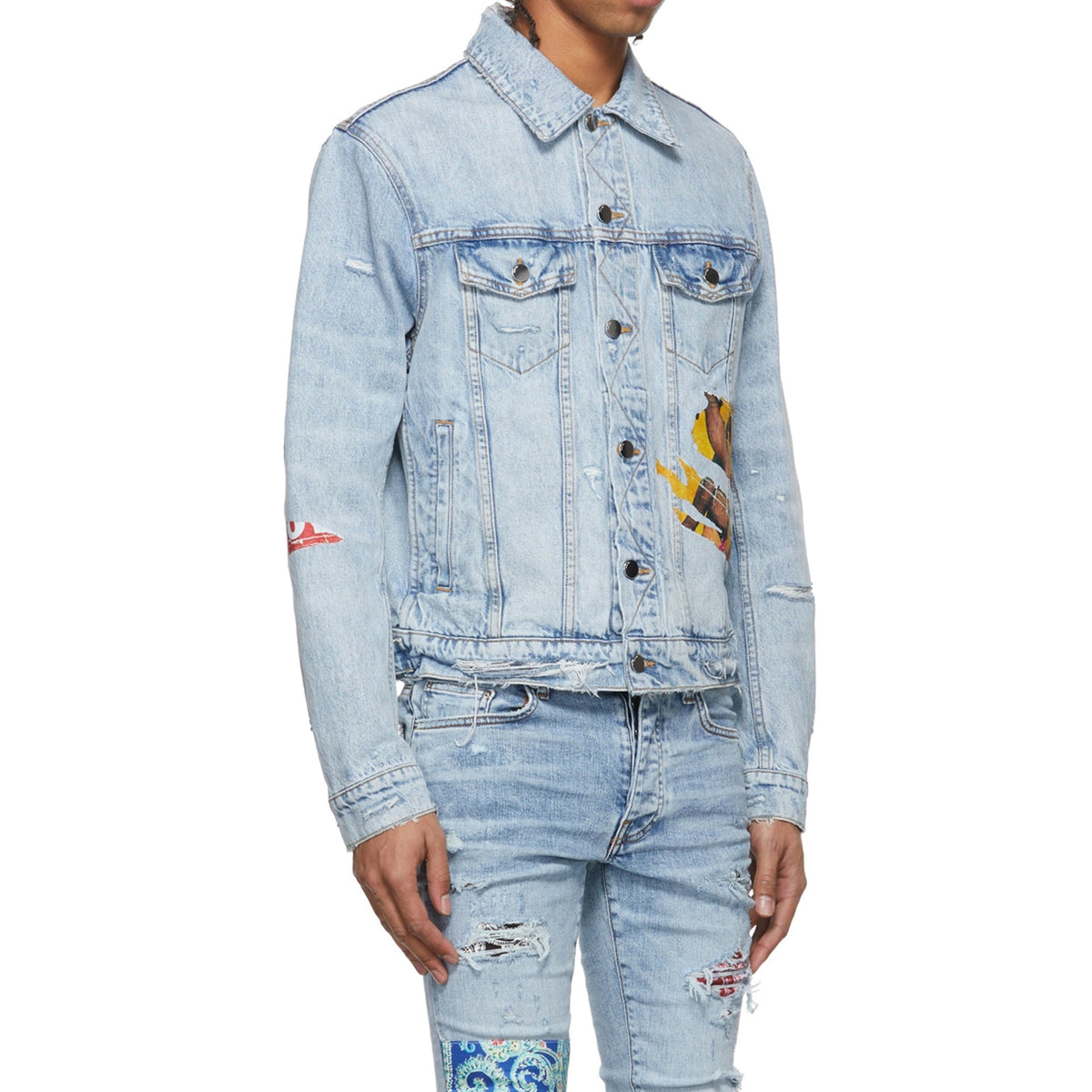 Amiri Amiri Playboy Magazine Trucker Denim Jacket Men