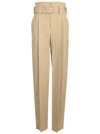 Bottega Veneta Women High-Waisted Trousers With Cotton Belt