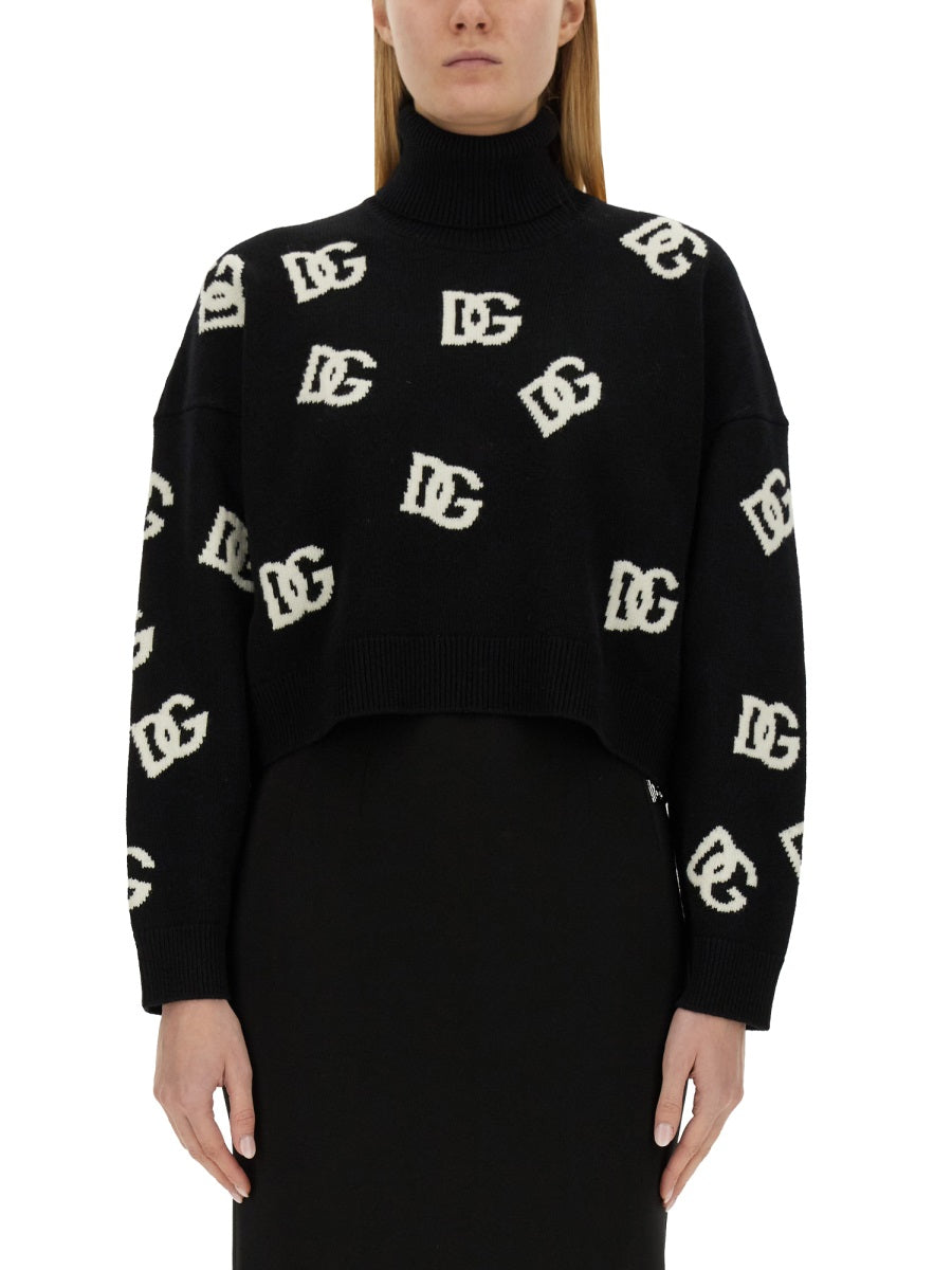 Dolce & Gabbana Women Jersey With Logo Inlay