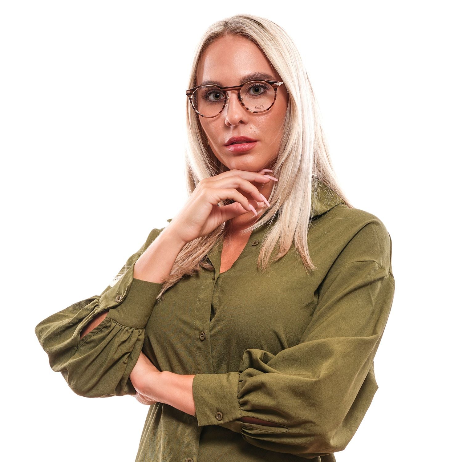 Lozza Brown Unisex Optical  Frames