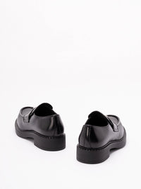 Prada Prada Men Chocolate Brushed Leather Loafers