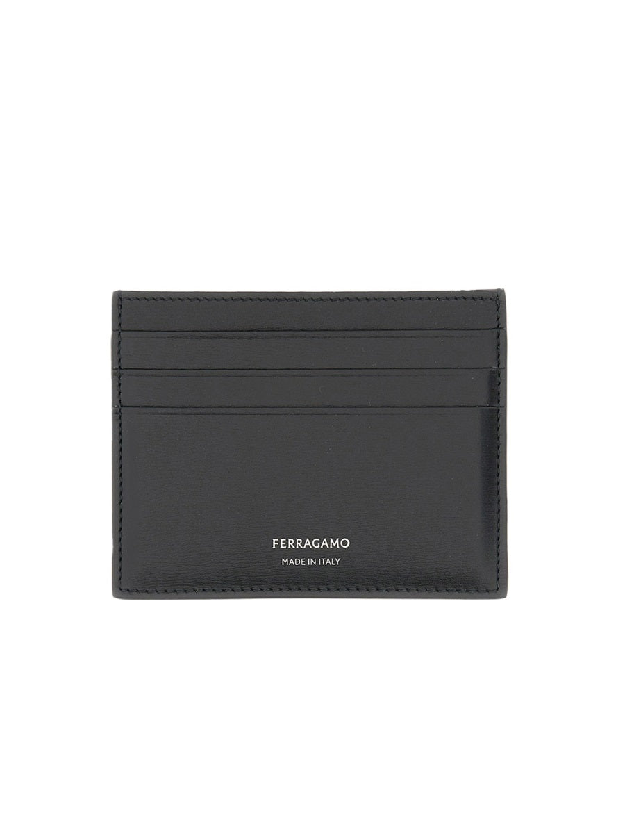Ferragamo Men Portacarte Con Logo
