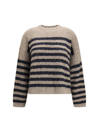 BRUNELLO CUCINELLI Brunello Cucinelli Women Cashmere And Wool Striped Sweater With Lurex