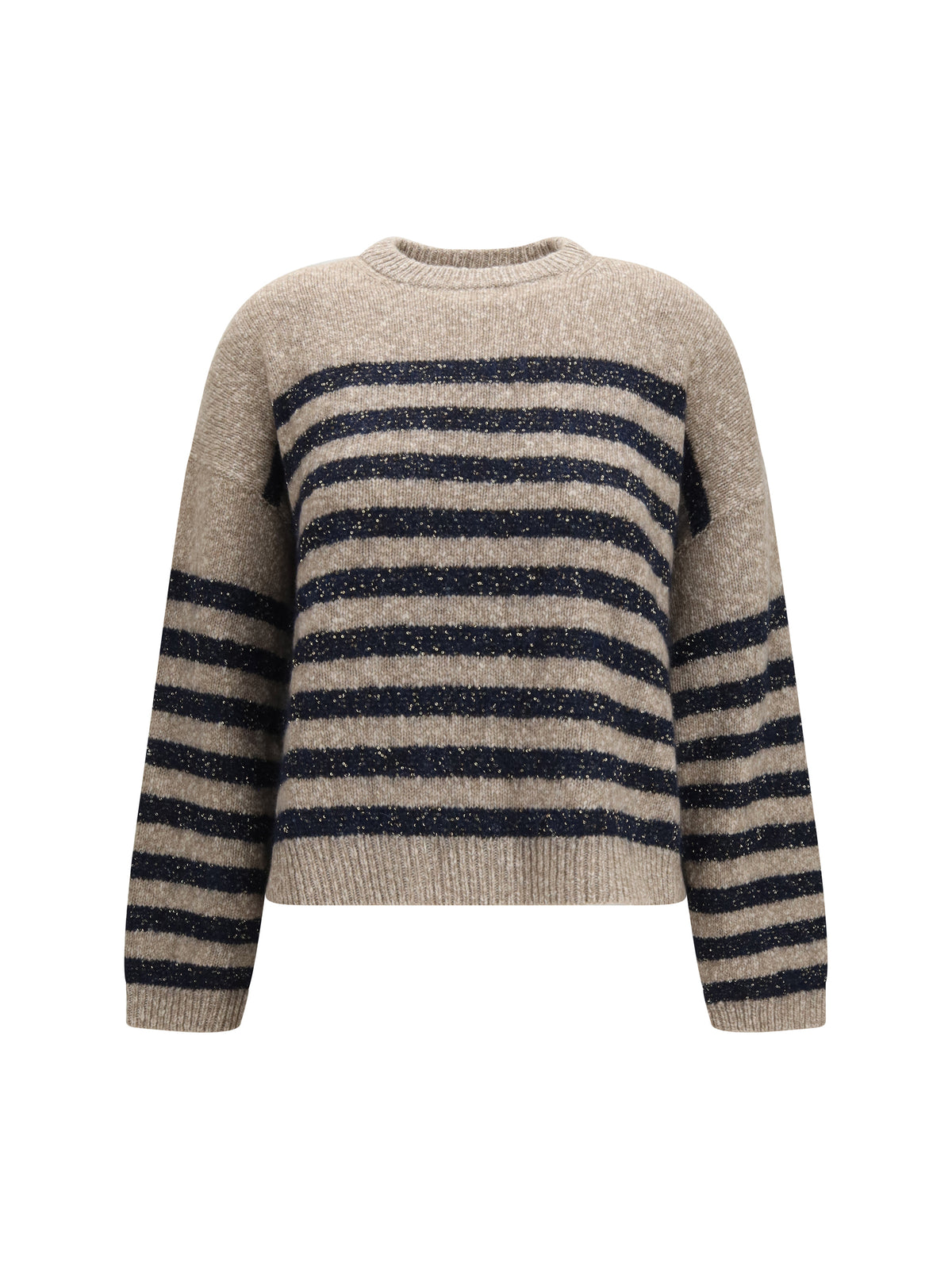 BRUNELLO CUCINELLI Brunello Cucinelli Women Cashmere And Wool Striped Sweater With Lurex