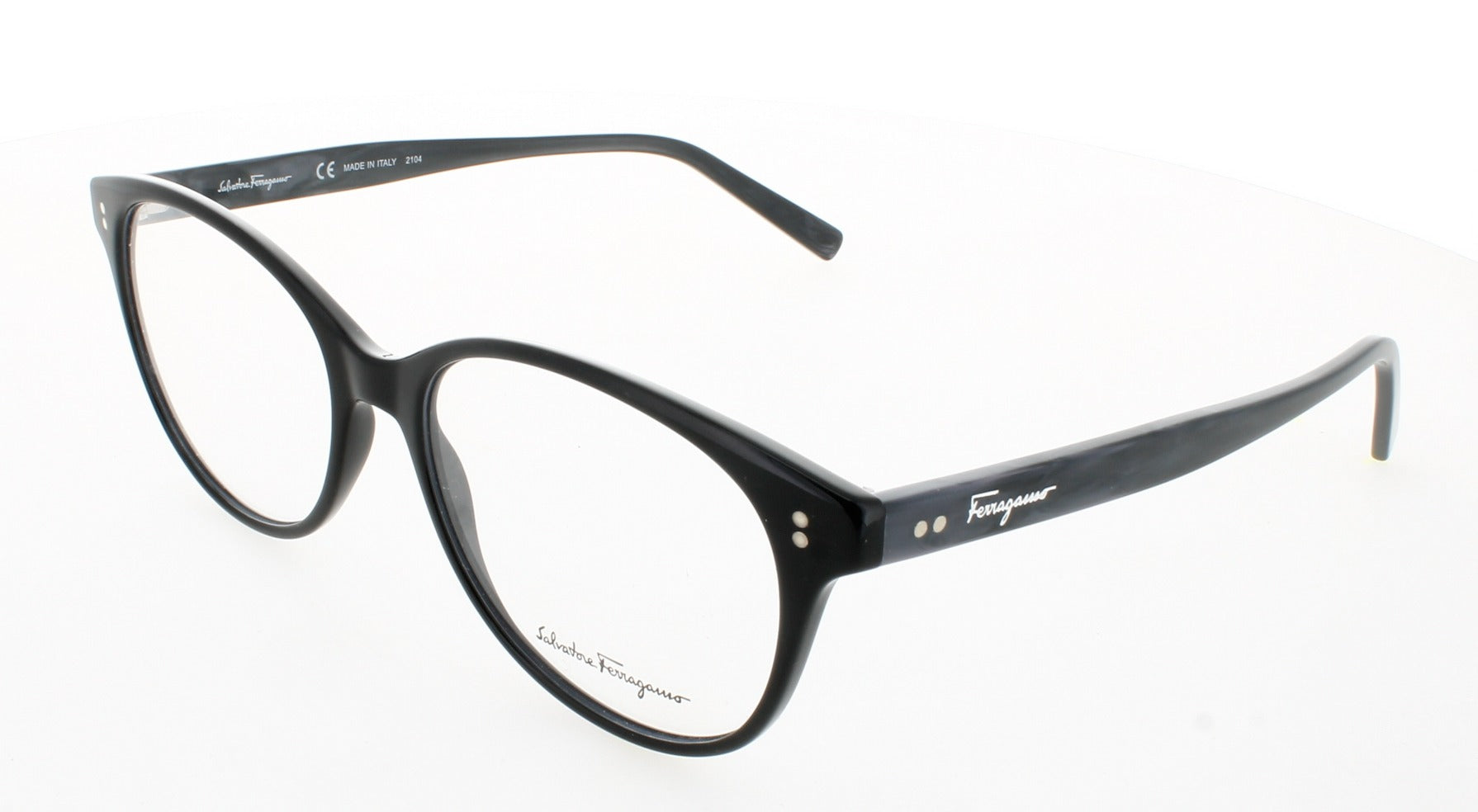 Salvatore Ferragamo Salvatore Ferragamo Eyeglasses Black/Gray Marble