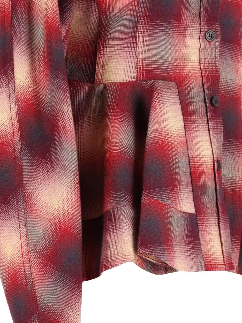 Ganni Women Red Checked Flannel Shirt