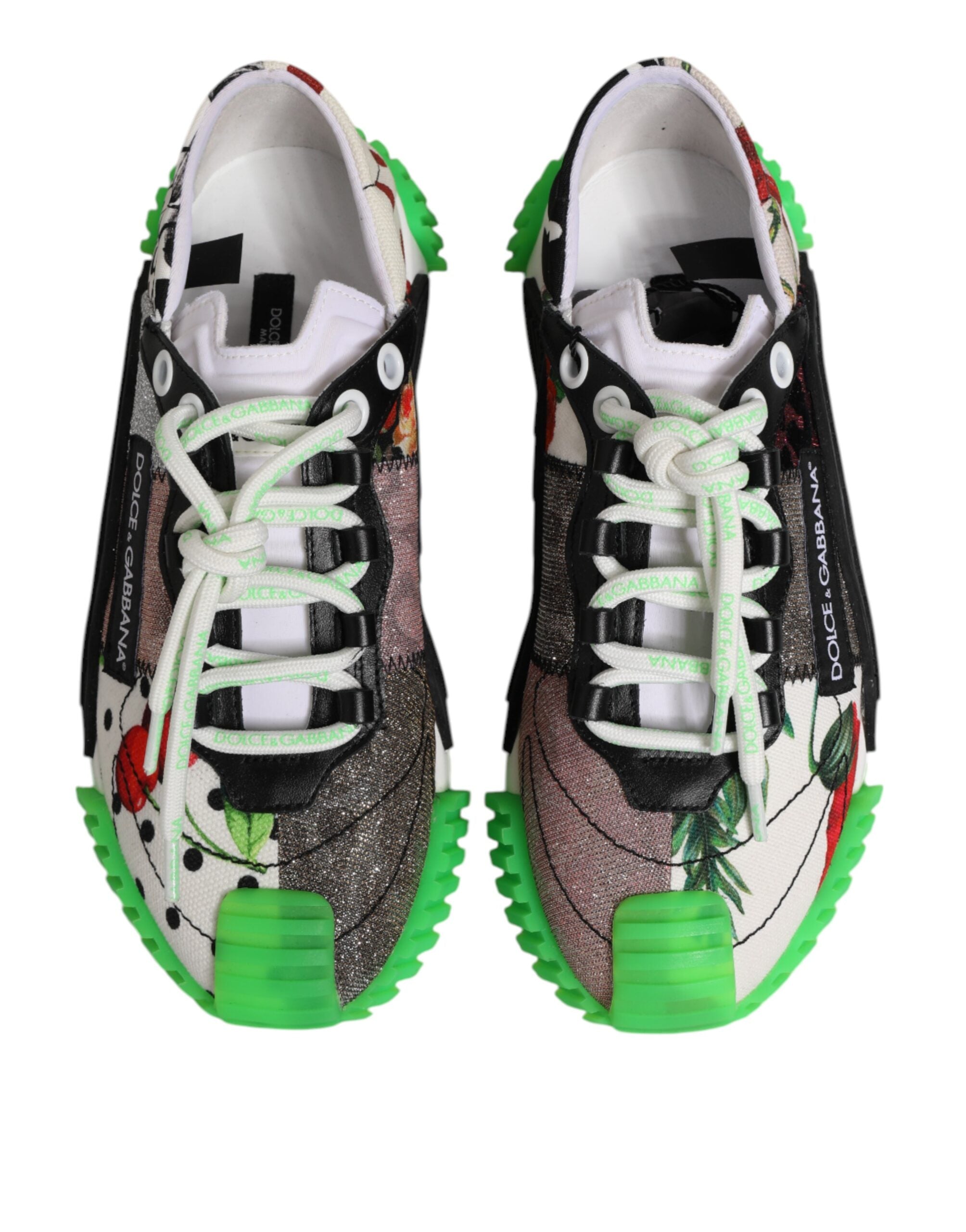 Dolce & Gabbana Multicor DG Logo Leopard Cherry Sneaker Women's Shoes