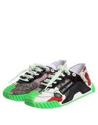 Dolce & Gabbana Multicor DG Logo Leopard Cherry Sneaker Women's Shoes