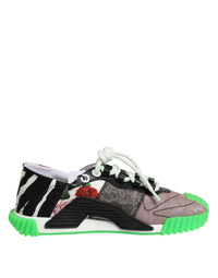 Dolce & Gabbana Multicor DG Logo Leopard Cherry Sneaker Women's Shoes