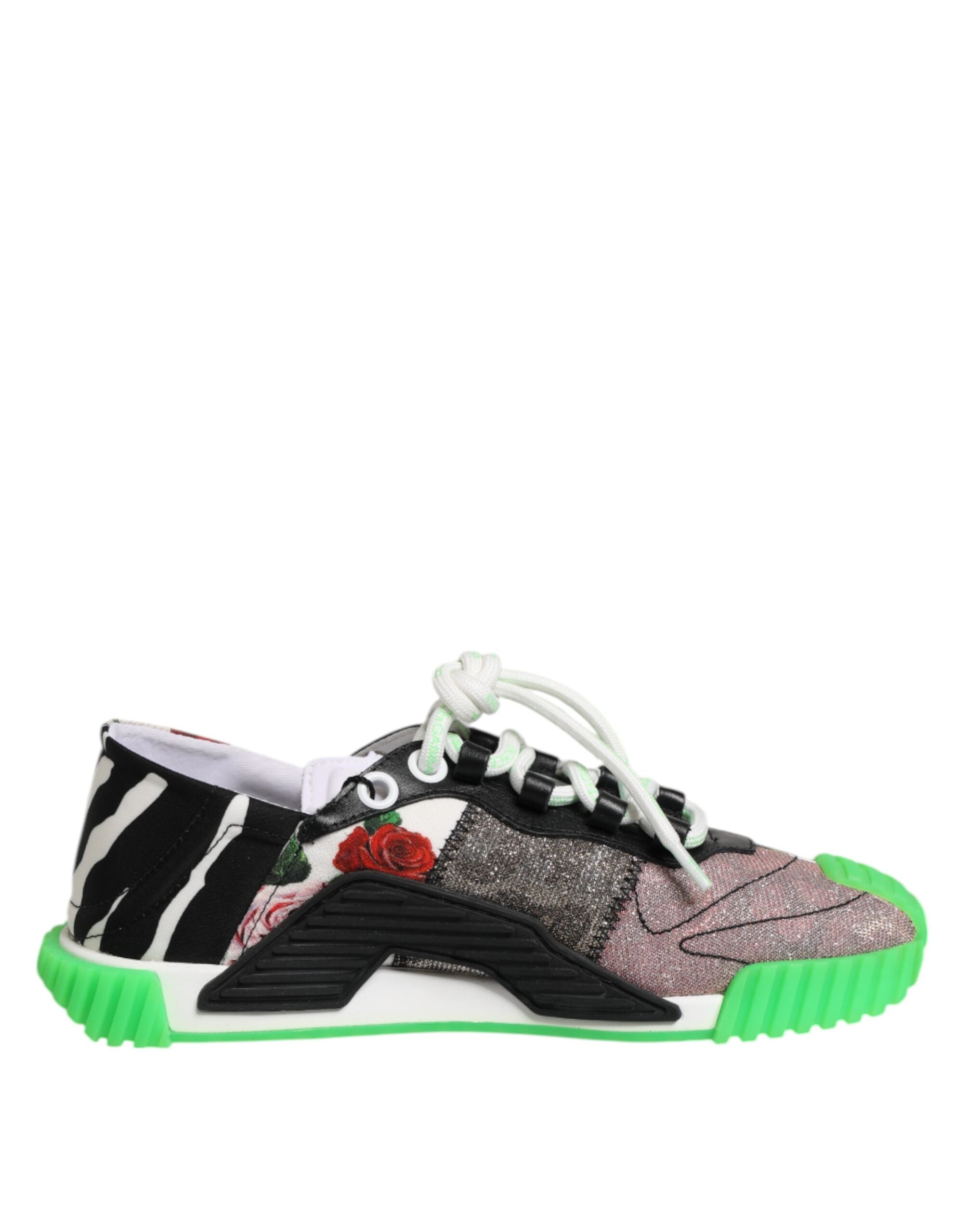 Dolce & Gabbana Multicor DG Logo Leopard Cherry Sneaker Women's Shoes