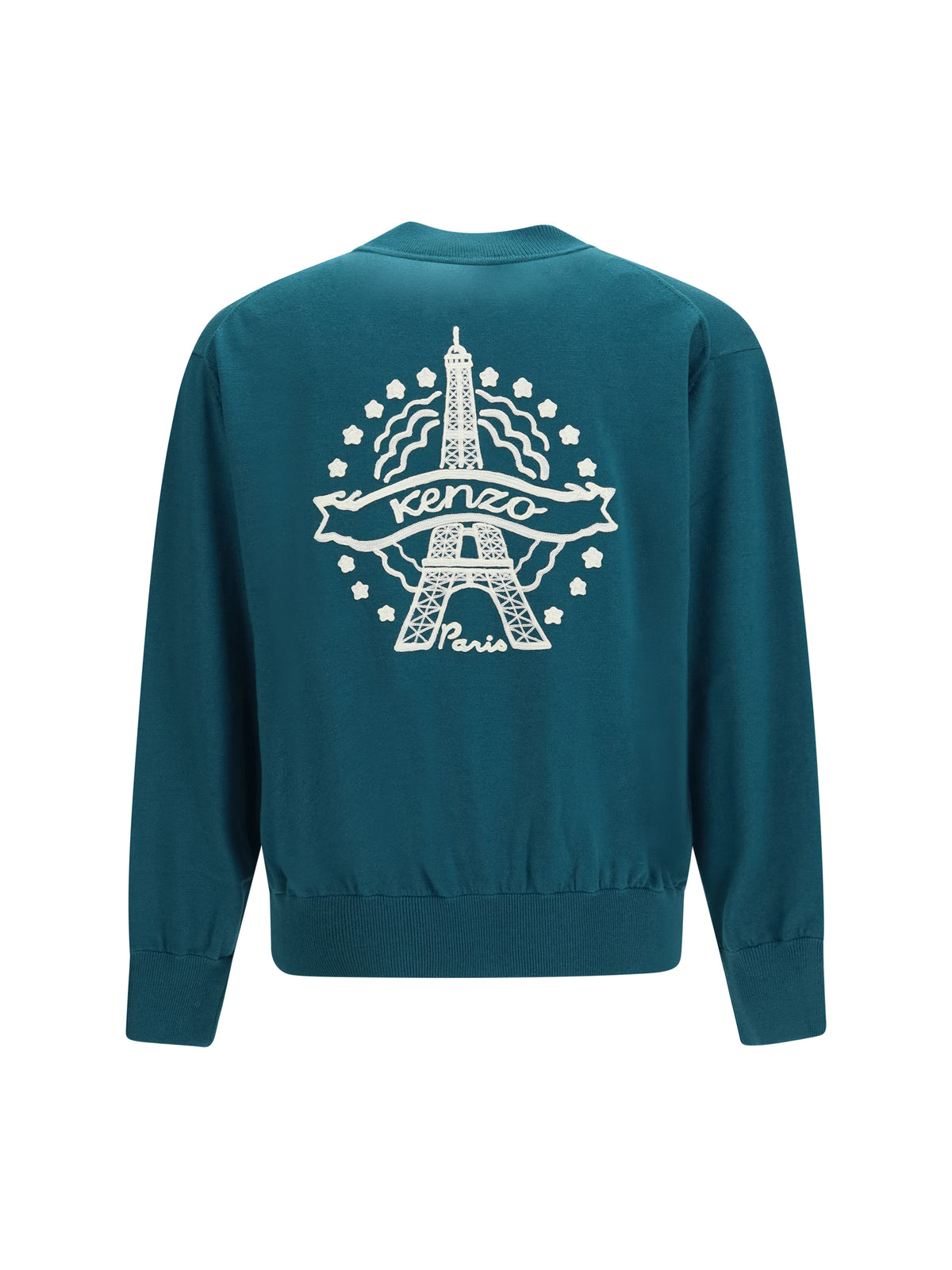 Kenzo Men Kenzo Eiffel Tower Design Wool Zip Cardigan