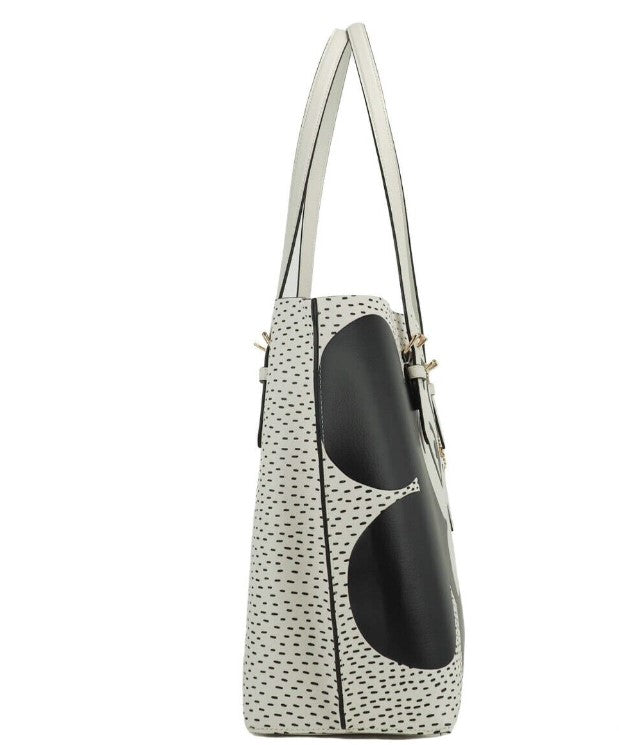 COACH Mickey Mouse Signature Tote Bag BlackWhite C4159