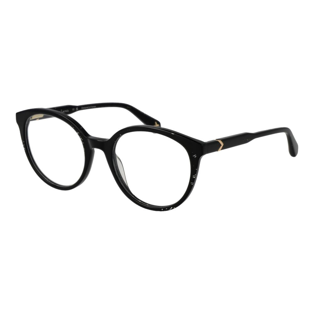 Christian Lacroix Christian Lacroix Black Acetate Glasses Women's (Frames)
