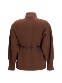 BRUNELLO CUCINELLI Brunello Cucinelli Women High Neck Cardigan With Belt