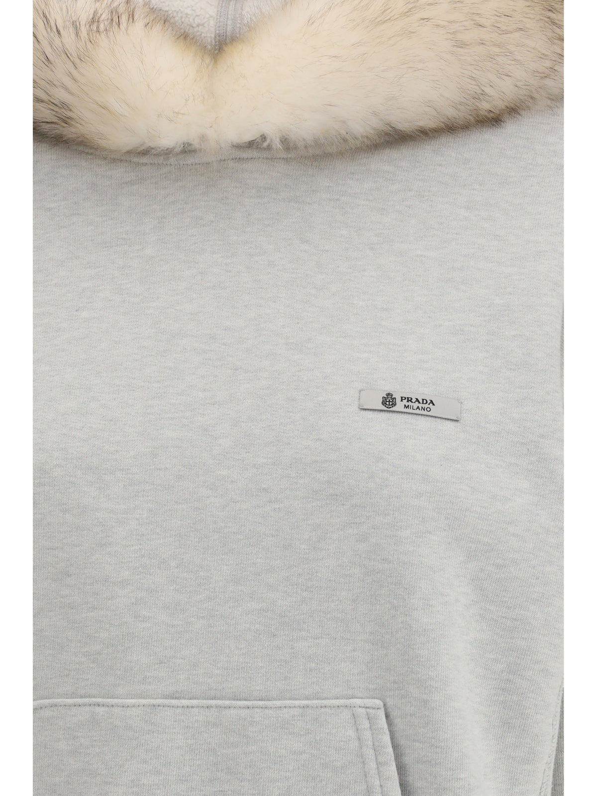 PRADA Prada Women Hoodie Features A Hood Lined In Shearling