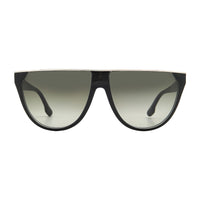 Victoria Beckham Sunglasses Rectangle Full Rim, Metallic Forced Green Frame and Smoke Gradient Lens VB682S305