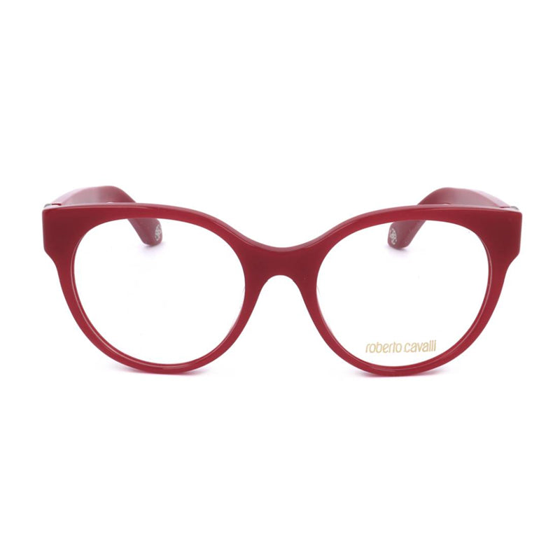 Roberto Cavalli Roberto Cavalli Eyeglasses Round Full Rim, Black Frame and Clear Demo Lenses Lens VRC027M0700