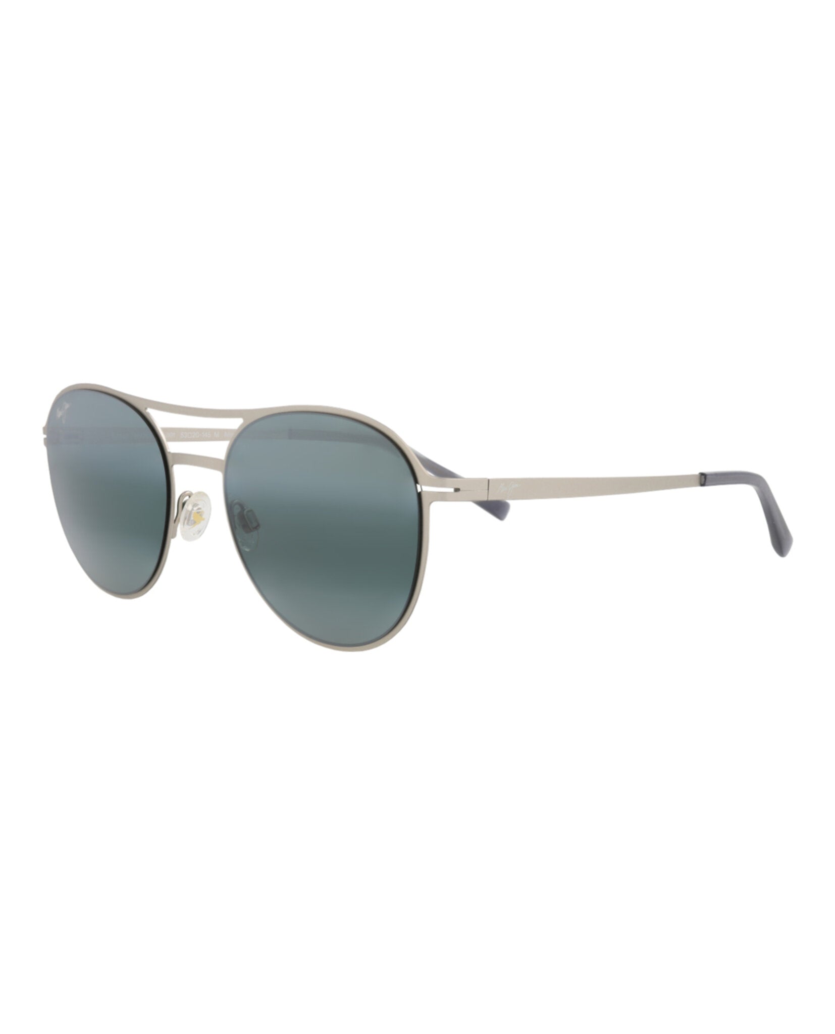 Maui Jim Unisex Round/Oval Silver Silver Grey Fashion Designer Eyewear