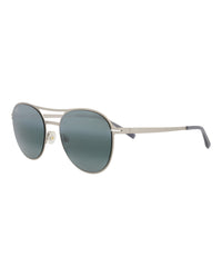 Maui Jim Unisex Round/Oval Silver Silver Grey Fashion Designer Eyewear
