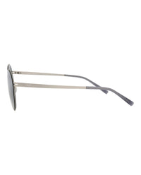 Maui Jim Unisex Round/Oval Silver Silver Grey Fashion Designer Eyewear