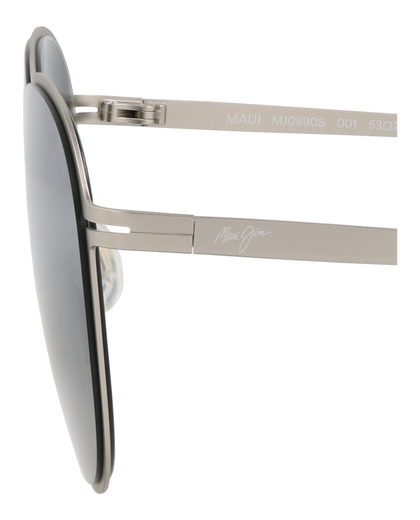 Maui Jim Unisex Round/Oval Silver Silver Grey Fashion Designer Eyewear