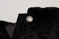 Dolce & Gabbana Dolce & Gabbana Cotton Black Leopard Long Sleeve Denim Women's Jacket