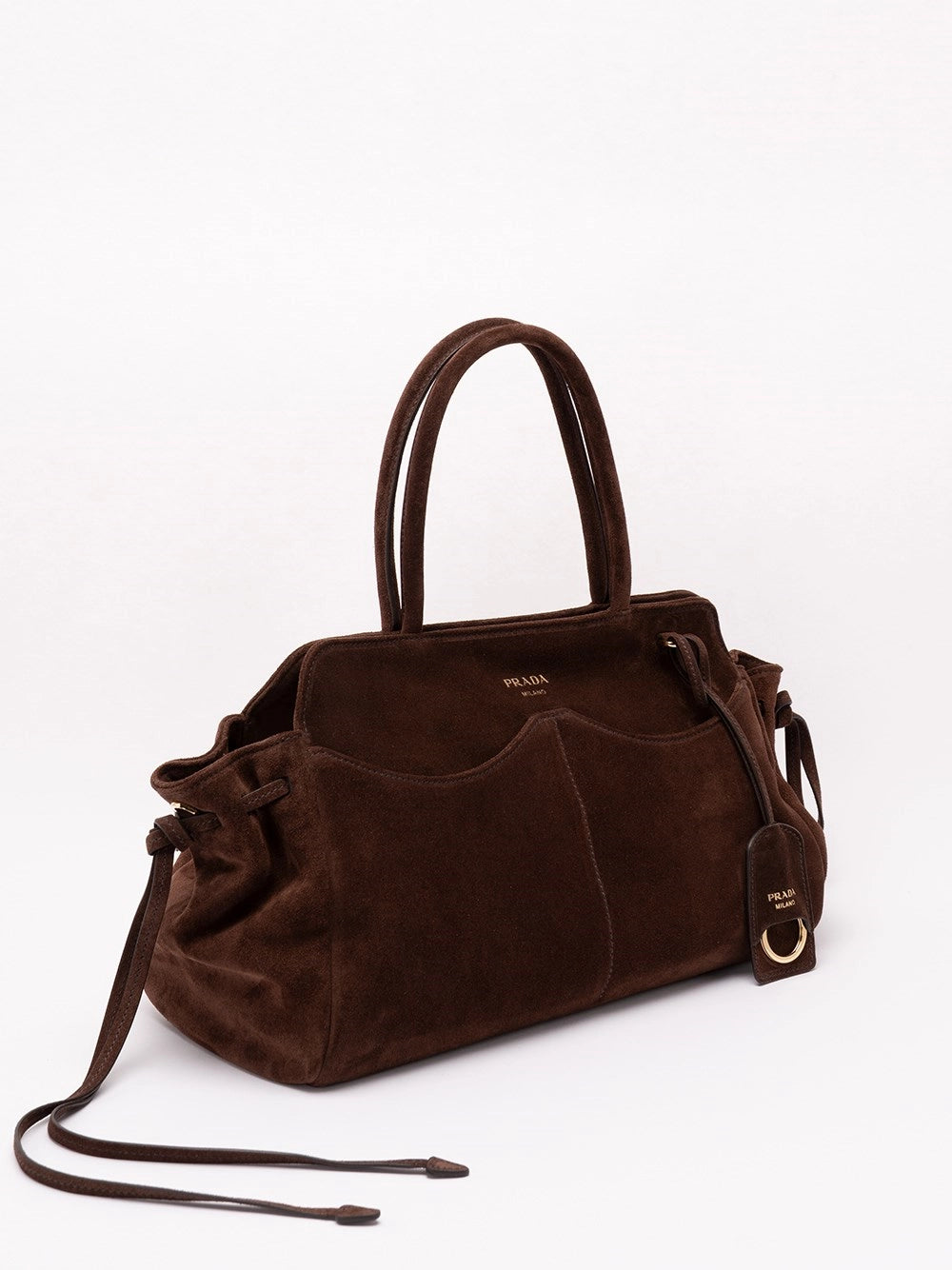 Prada Women Prada Allusion Large Suede Bag