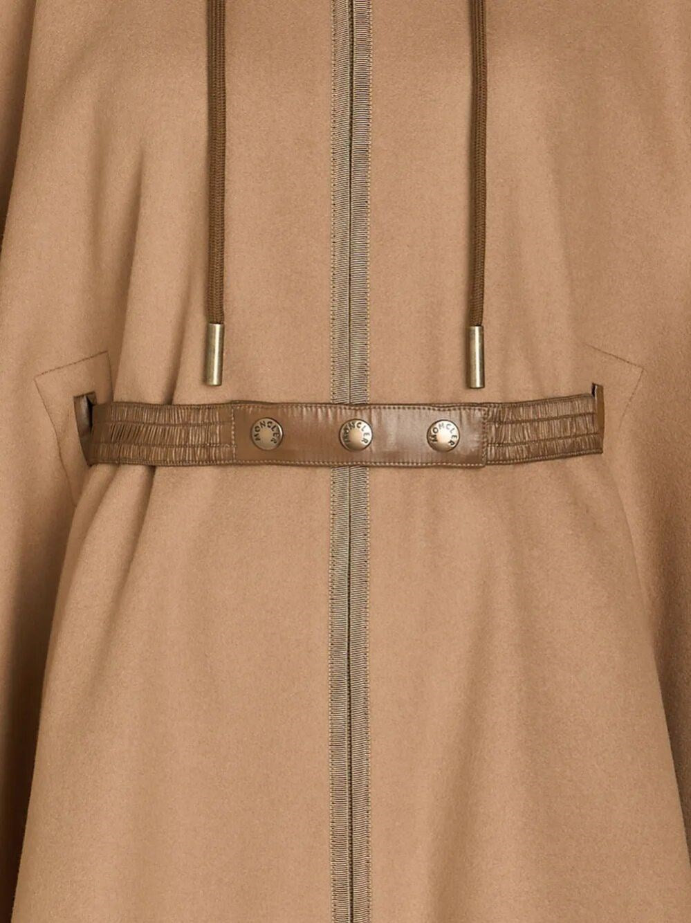 Moncler Women Padded Cape In Wool Blend