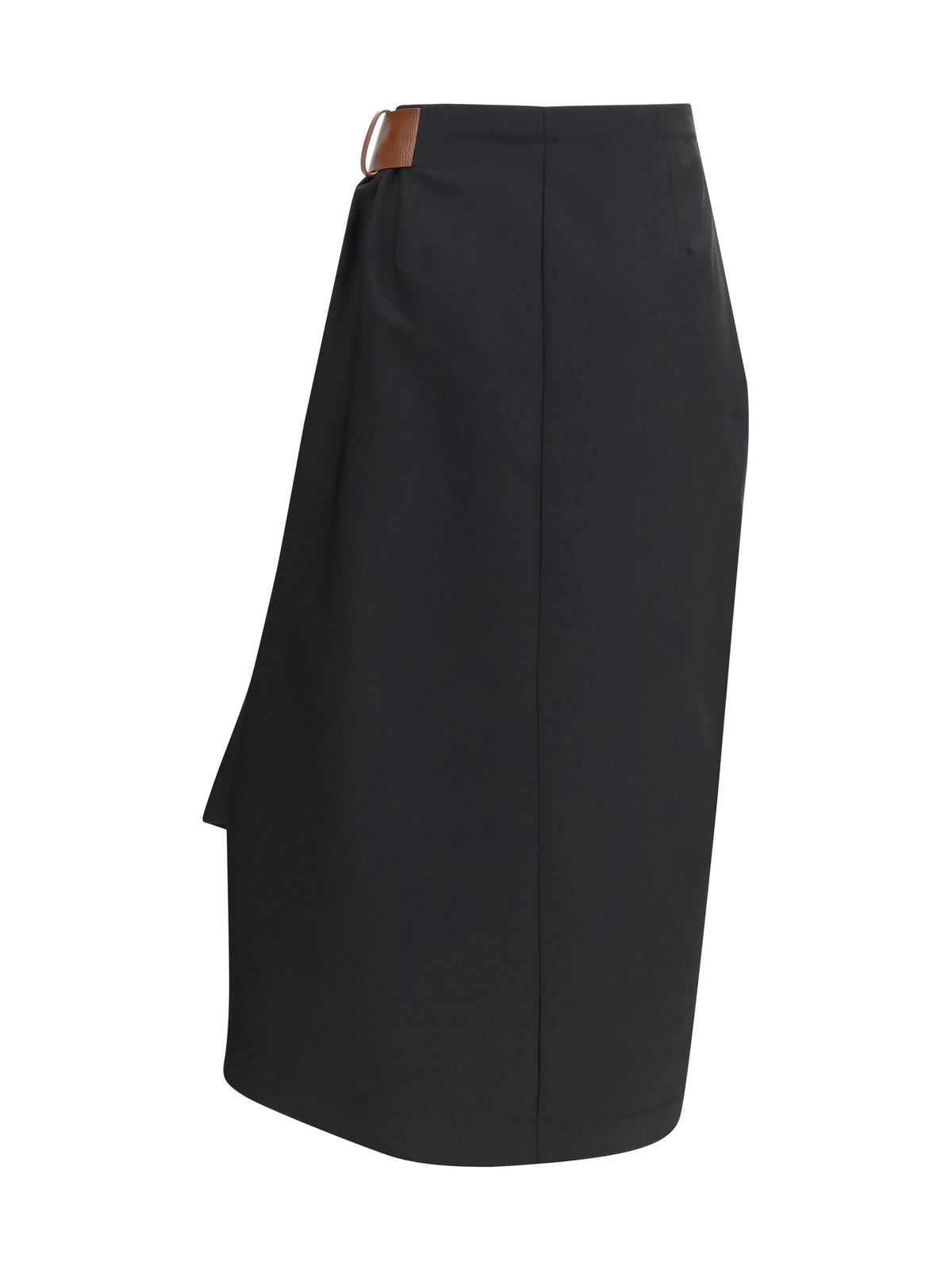 BOTTEGA VENETA Bottega Veneta Women Grain De Poudre Wool Midi Skirt