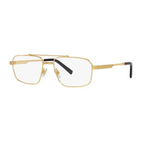 Dolce & Gabbana Eyeglasses Rectangle Full Rim, Gold Frame and Clear Demo Lenses Lens DG134502