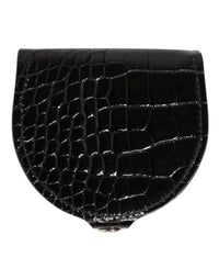 Dolce & Gabbana Dolce & Gabbana Black Polished Crocodile Leather Mens Coin Purse Men's Wallet