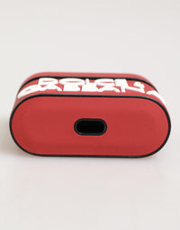 Dolce & Gabbana Dolce & Gabbana Red White Silicone Embossed Logo Accessory Airpods  Case