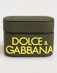 Dolce & Gabbana Dolce & Gabbana Army Green Rubber Logo Embossed Accessory  Airpods  Case